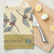 Monogramm schöne Farben Klassisches Kaffeemuster