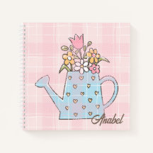 Monogramm schöne handgezeichnete Botanik Pink Blau