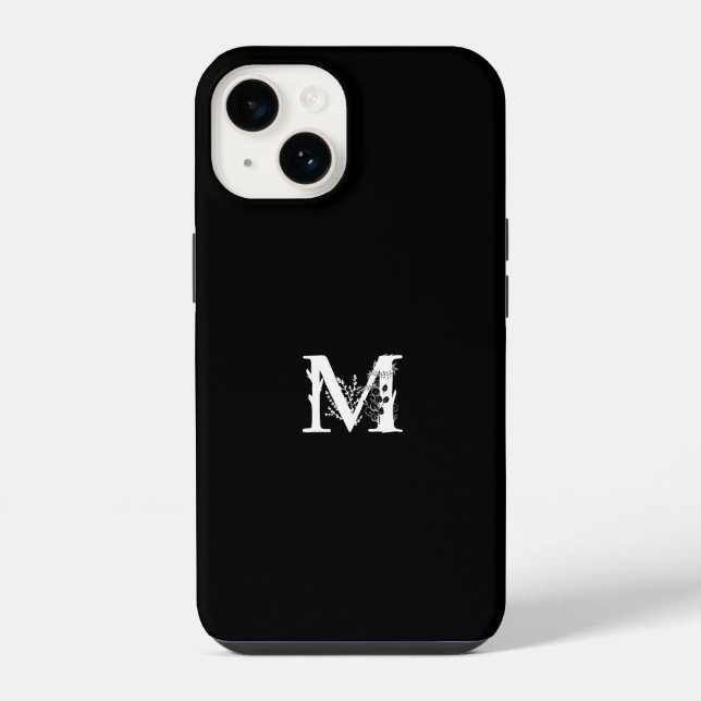 MONOGRAMM SCHREIBEN MINIMALISTISCH iPhone 14 HÜLLE (Rückseite)
