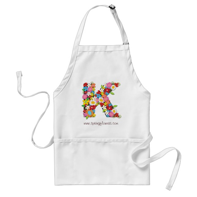 Monogramm-Schürze für Blütenfrüchte Schürze (Vorne)