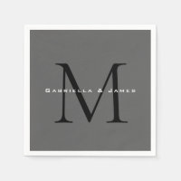 Monogramm Schwarz Grau Kalligrafie