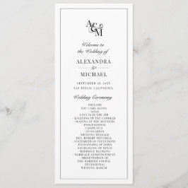 Monogramm Schwarz-weiß Einfache Minimalistische Ho Programm