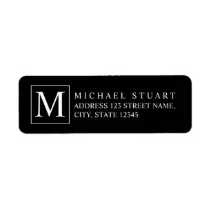 Monogramm Schwarz-Weiß-Elegant