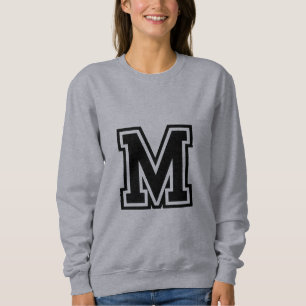 Monogramm Schwarz-weiße Uni Sweatshirt