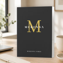Monogramm Schwarzes Gold Erstmalname Poc