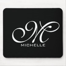 Monogramm Schwarzes Skript Personalisiert