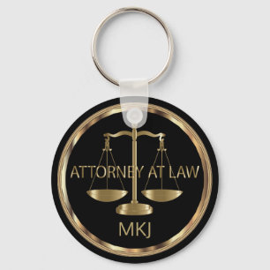 Monogramm - Schwarzes und Gold-Gesetz Schlüsselanhänger