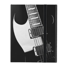 Monogramm-Schwarzweiss-Gitarren-Musik