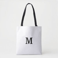 Monogramm-Schwarzweiss-Taschen-Tasche für