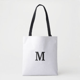 Monogramm-Schwarzweiss-Taschen-Tasche für Tasche