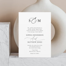 Monogramm Script-Format für altes Geld Hochzeit