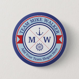 Monogramm-Seelogo-Anker-Rad-Helm-Motto Button