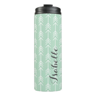Monogramm Seeoam und Graupfeile Thermosbecher