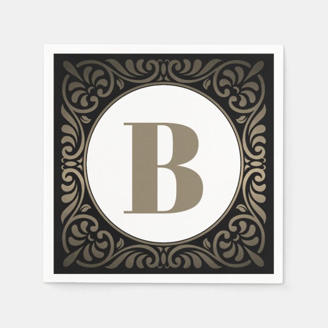 Monogramm Serviette (Vorderseite)