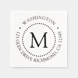 Monogramm-Servietten für Dot-Frame mit eigener Mar Serviette