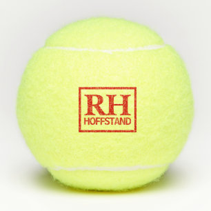 Monogramm SF rote BB Tennisbälle