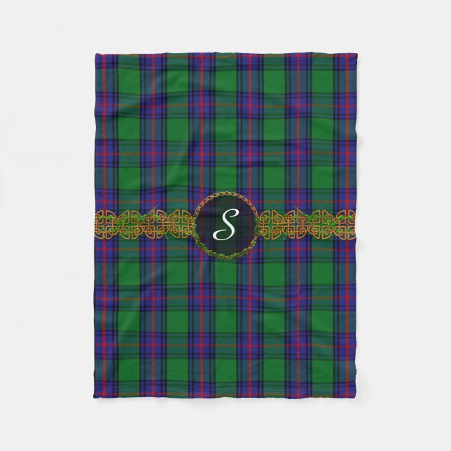 Monogramm-ShawTartan Fleecedecke (Vorderseite)