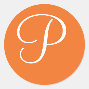 Monogramm-Siegel-Wedelkleber Runder Aufkleber