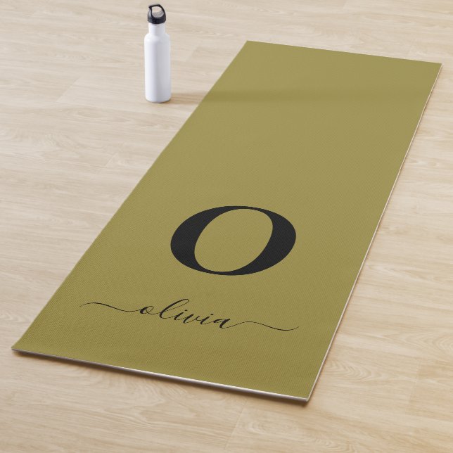 Monogramm Skriptname Personalisiert Gold und Schwa Yogamatte (Beispiel)