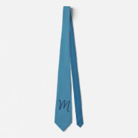 Monogramm Solid Blue Pastel Minimalistisch Berufli