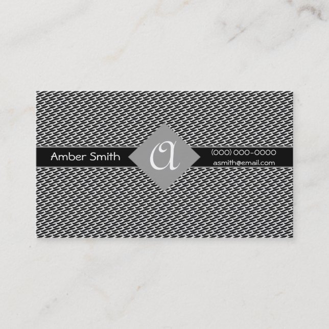 Monogramm Solid Diamond Collection Visitenkarte (Vorderseite)