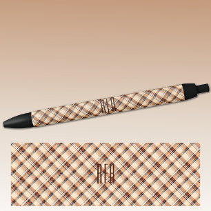 Monogramm Sommer-Herbst Diagonales Karomuster Ti Kugelschreiber