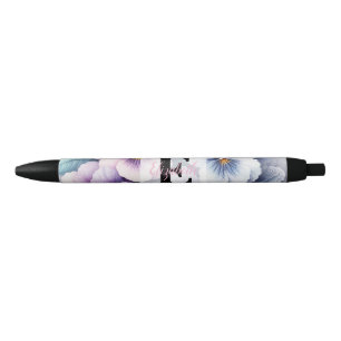 Monogramm-Spitze floral rosa violette Stiefmütterc Kugelschreiber