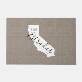 Monogramm-Staat der California-Familie Doormat Fußmatte