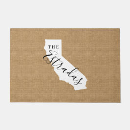 Monogramm-Staat der California-Familie Doormat Fußmatte