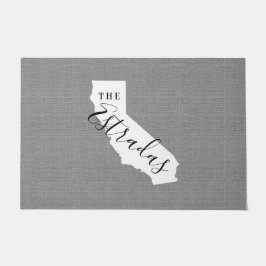 Monogramm-Staat der California-Familie Doormat Fußmatte
