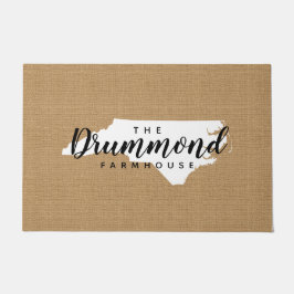 Monogramm-Staat der Familie North Carolina Doormat Fußmatte