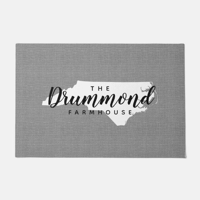 Monogramm-Staat der Familie North Carolina Doormat Fußmatte (Vorderseite)