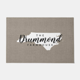 Monogramm-Staat der Familie North Carolina Doormat Fußmatte