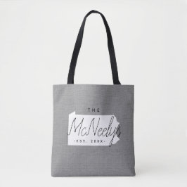 Monogramm-Staat der Pennsylvania-Familie Tote-Beut Tasche