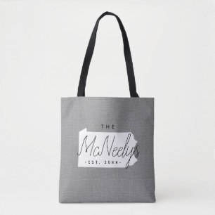 Monogramm-Staat der Pennsylvania-Familie Tote-Beut Tasche