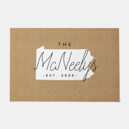 Monogramm-Staat Pennsylvania Fußmatte