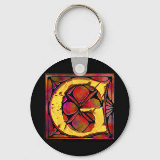 Monogramm: Stainglass G Schlüsselanhänger