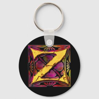Monogramm: Stainglass Z Schlüsselanhänger