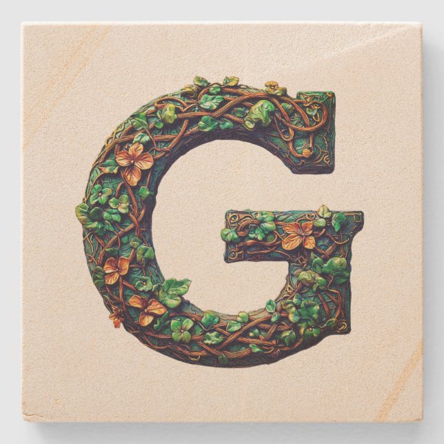 Monogramm Steinuntersetzer (Vorderseite)