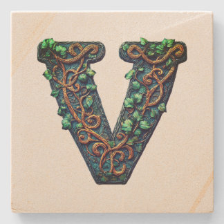 Monogramm Steinuntersetzer