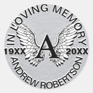 Monogramm Sticker Silber