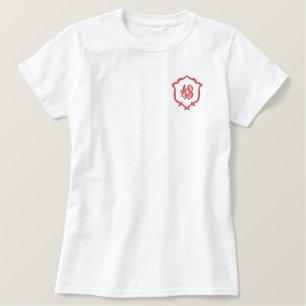 Monogramm Stickerei Besticktes T-Shirt
