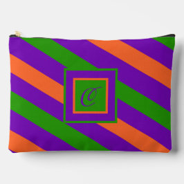 Monogramm Streifen farbig und lebhaft Zubehörtasche