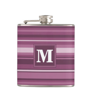 Monogramm-Streifen Flachmann