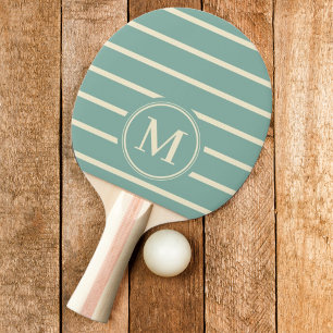 Monogramm-Streifen in Aqua-Riff-Farbe Tischtennis Schläger