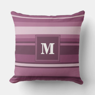 Monogramm-Streifen Kissen