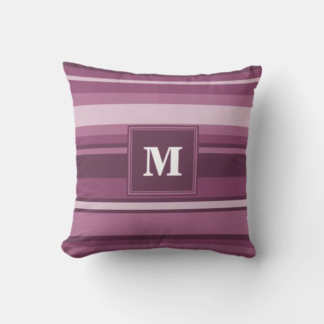 Monogramm-Streifen Kissen (Vorderseite)