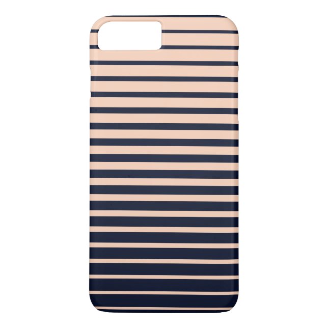 Monogramm-Streifen schwarz/rosa Case-Mate iPhone Hülle (Rückseite)
