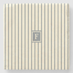 Monogramm Streifen Steinuntersetzer