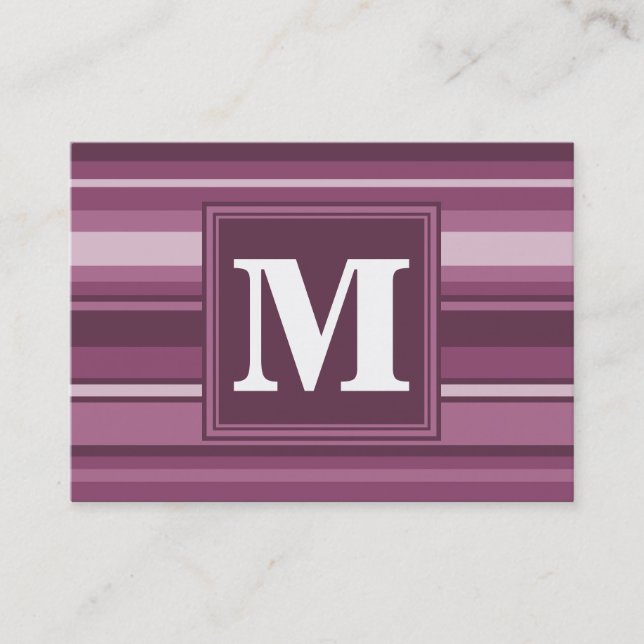 Monogramm-Streifen Visitenkarte (Vorderseite)
